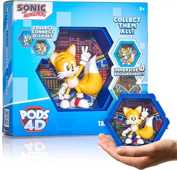 Колекційна іграшкова фігурка Тейлз Сонік Марвел WOW! Stuff PODS 4D Marvel Classic Tails у дисплеї з 4D-ефектом висота 10,2 см (SKU-364.3)
