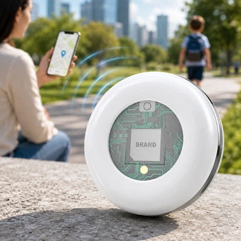 GPS трекер TX02 для iOS с геолокацией, SOS-кнопкой, геозонами и поддержкой SIM-карты, белый