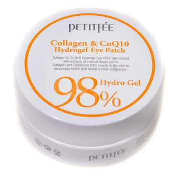Гидрогелевые патчи для кожи вокруг глаз с коллагеном и коэнзимом Petitfee Collagen 98% & Co Q10 Hydrogel Eye Patch 60 шт