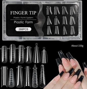 Верхні форми для нарощування нігтів Finger Tip Plastic Form System 288 шт