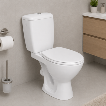 Компакт Cersanit 206 KASKADA К010 3/6 с крышкой полипропилен