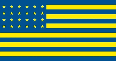 Флаг "США, сине-желтый", 120 х 70 см, прапорная сетка (І00244-ПС1)