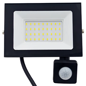 Прожектор светодиодный Lemanso Очарование LMPS105-35 SMD IP54 30Вт 175-265В 6500K 3000Лм с датчиком движения черный алюминий/стекло