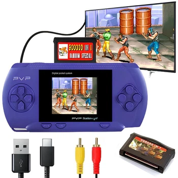 Игровая приставка 8bit + картридж, PVP 3000, Синий