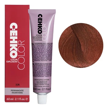 Крем-фарба перманентна стійка C:EHKO для волосся Permament Hair Color Explosion 7/4 Блондин мідний 60 мл
