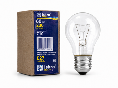 Лампа накаливания ISKRA 60 Вт E27 ISK-GLS-60W-E27