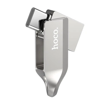 USB флеш-накопичувач Hoco UD8 16 ГБ USB-A/Type-C Сріблястий