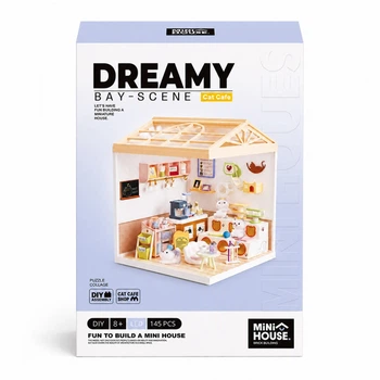 Конструктор-румбокс "Котокафе" Mini House 8007-MH, серии "Интерьер" 145 деталей