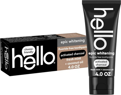 Зубная паста без отбеливания фтора Epic Whitening с активированным углем 113 г