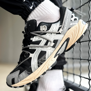 Кроссовки женские и мужские Asi Gel-Kahana Tr v2 Grey Black Silver / Аси гель кахана серые черные 40