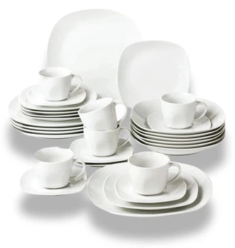 Столовый сервиз на 6 персон с элегантным современным дизайном Leebull MKS-506 Classic Square Dinner Set (52514-МКС-506_1626)
