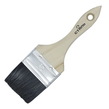 Кисточка для лака Сталь 2,5" натуральный ворс 34072 (94995)
