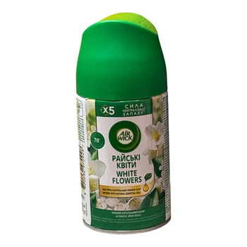 Сменный баллон к автоматическому аэрозольному освежителю воздуха Air Wick Freshmatic Белые цветы, 250 мл