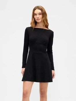 Платье короткое осеннее женское GAP 293761660 2XL Черное (1161823545)