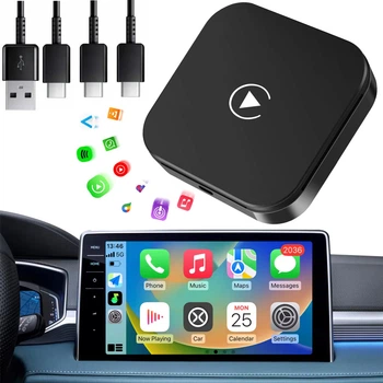 Беспроводной адаптер в авто Bluetooth 5,0, 5G Wifi, СarPlay / Карплей / Блютуз адаптер в машину