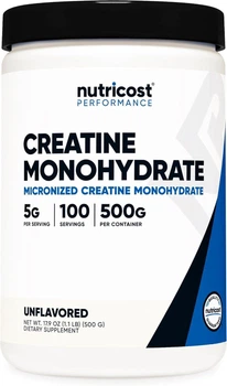 Креатин Nutricost Creatine Monohydrate Micronized Unflavored 500 г Без смаку, США (креатин моногідрат мікронізований)