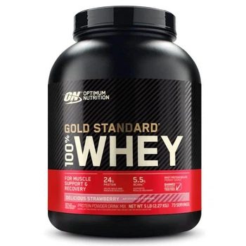 Протеїн Optimum Nutrition Gold Standard 100% Whey Protein 2270 г Delicios Strawberry / Смачна полуниця (USA) комплексний протеїн