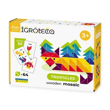 Деревянная игра "Треугольная мозаика" Igroteco 900194, 64 детали Igroteco 900194