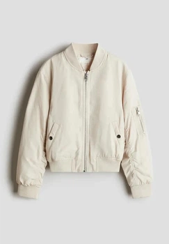 Куртка-бомбер светло-бежевая H&M 134см (400012821)
