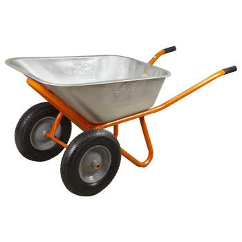 Тачка строительная двухколесная 100л 320кг колесо 15" (из 5-х ЧАСТЕЙ) FLORA (5056714) 4490599