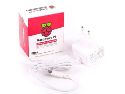 Блок питания 5.1V 5.0A USB Type-C SC1407 : RPI 27W WHITE/BLACK EU Raspberry Pi