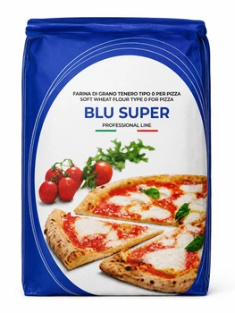 Мука для пиццы BLU SUPER Professional Line Tipo 0 25 кг профессиональная итальянская пшеничная для теста фокачи хлеба выпечки пиццерий кафе ресторанов HoReCa