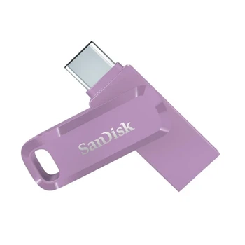 Флеш накопичувач USB 256Gb SanDisk Ultra Dual Go, Lavender, Type-C / USB 3.2 Gen 1, до 400 МБ/с (SDDDC3-256G-G46L)