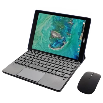 Клавиатура-подставка беспроводная Smart Keyboard + Мышка для Acer Chromebook Tab 10 Ukr+Eng Black