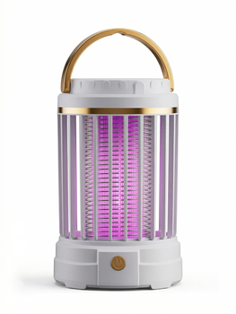 Антимоскітна лампа-пастка Camping Mosquito Lamp 2 в 1 з нічником, USB Type-C, 5 Вт, 360°, до 20 м², біла
