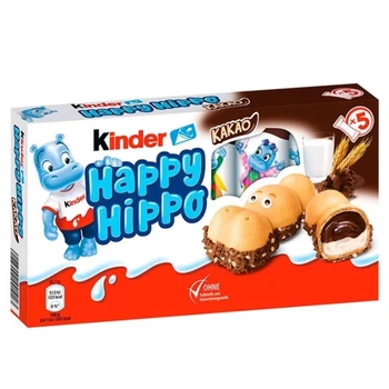 Вафельні батончики Kinder Happy Hippo з какао начинкою 5 шт 105 г