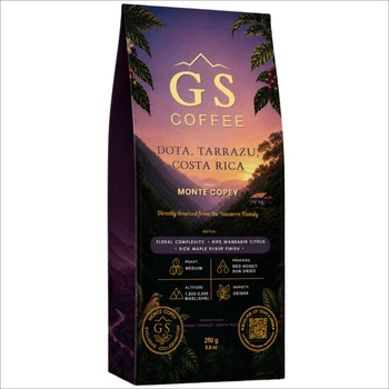 Кофе в зернах GS COFFEE, МИКРОЛОТ GEISHA, Средняя степень обжарки, SCA 88+, Дота, Тарразу, Коста-Рика, 250 г