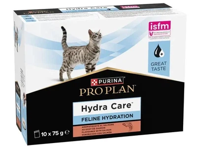 Влажный корм ProPlan Hydra Care для взрослых кошек, способствующий увеличению потребления жидкости, с лососем, 10х75г