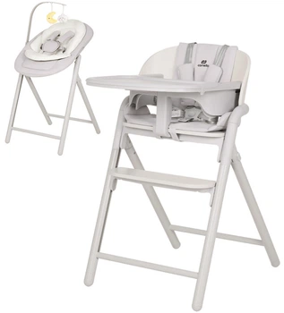 Стульчик для кормления CARRELLO Tenero с шезлонгом и алюминиевым каркасом Atlantis Grey CRL-9507