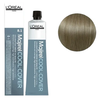 Фарба для волосся стійка для сивини L'Oreal Professionnel Majirel Cool Cover 8/1 світлий блондин попелястий 60 мл