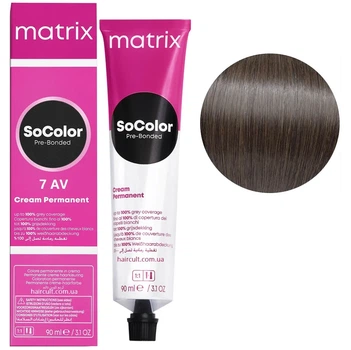 Крем-фарба для волосся MATRIX SoColor Pre-Bonded 7AV блондин попелясто-фіолетовий 90 мл