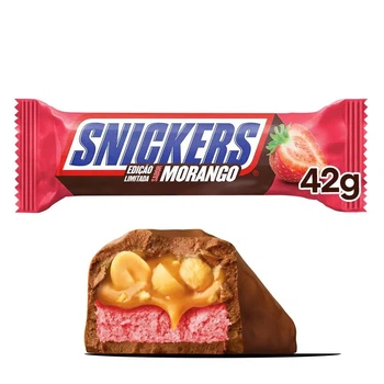 Шоколадий батончик Snickers Morango (Полуниця) 42 грам