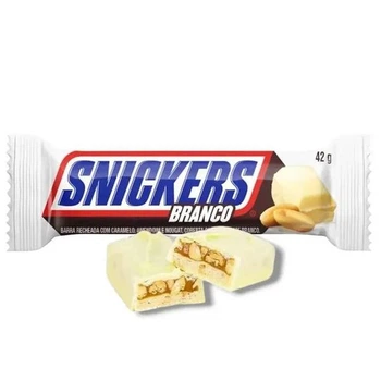 Шоколадий батончик Snickers Branco (білий шоколад) 42 грам