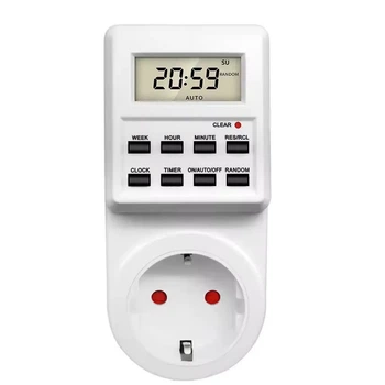 Розумна розетка-таймер RIAS TS-ED01 LCD-дисплей 3600W White (3_08662)