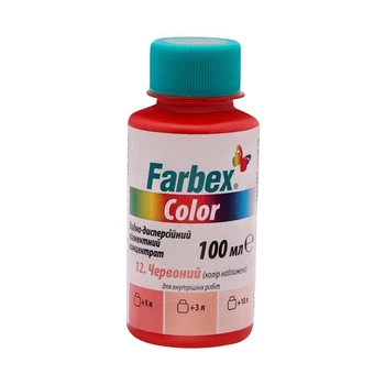 Водно-дисперсійний пігментний концентрат Farbex Farbex Color 100 мл червоний