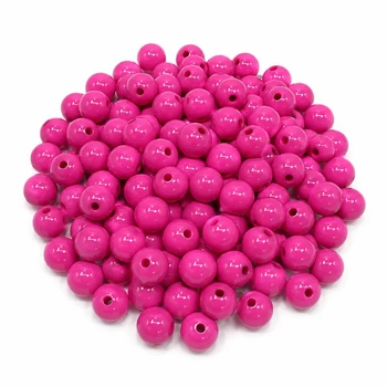 Намистини кульки малинові 10 мм 250 г (10mm-101)