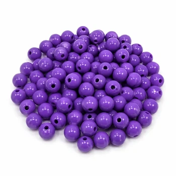Намистини пластикові кульки світло фіолетові 10 мм 250 г (10mm-114)