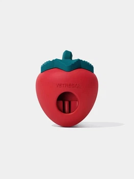 Іграшка багатофункціональна для собак Vetreska Strawberry для роздачі сухих і вологих ласощів з антистрес-ефектом