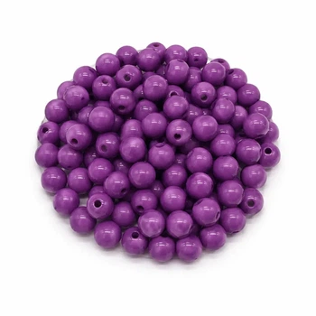 Намистини пластикові кульки фіолетові 10 мм 250 г (10mm-104)