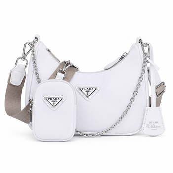 Женская сумка Prada хобо белая