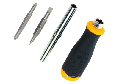 Викрутка STANLEY 6 Way зі змінними бітами 6 в 1 190 мм (0-68-012)