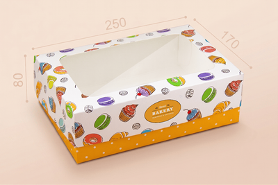 Коробка "Кексовая" 250×170×80 мм Bakery М0061-о5