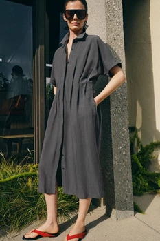 Сукня міді з суміші льону Zara 4786/062 M