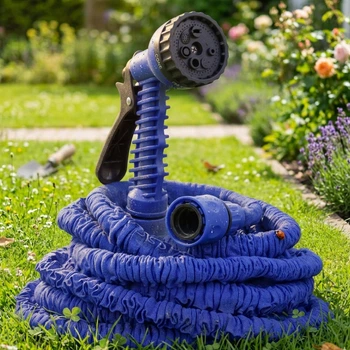 Шланг для полива 30 м с распылителем Magic Hose / Растягивающийся садовый шланг