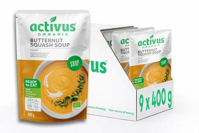 Упаковка крем-суп з мускатного гарбуза ACTIVUS Органічний 9х400 г.(C-02-004-U-pak)
