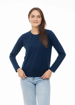 Лонгслив женский Наталюкс 2XL темно-синий (4123589402461)
